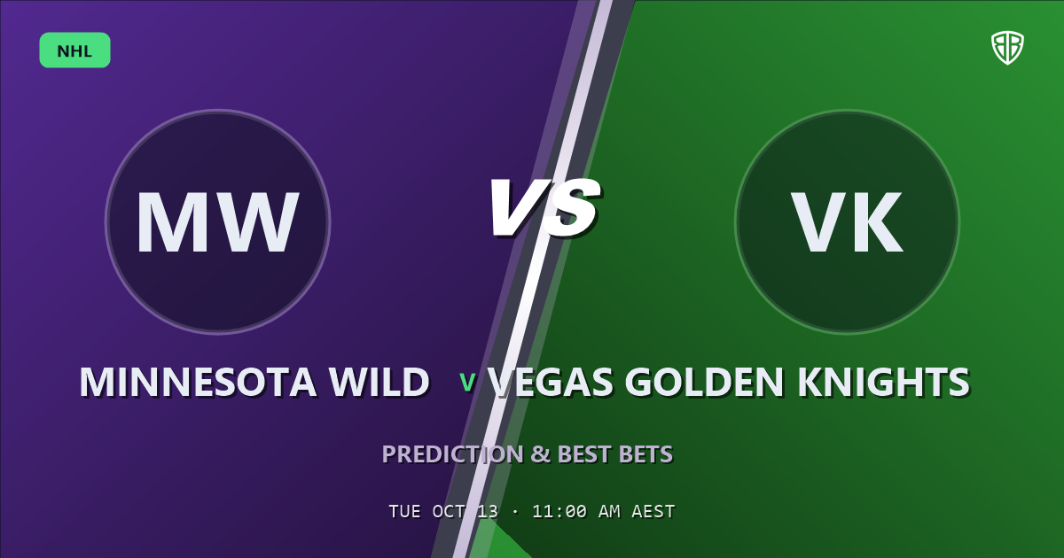 Minnesota Wild vs Vegas Golden Knights Prediction & Picks, October 12, 2026