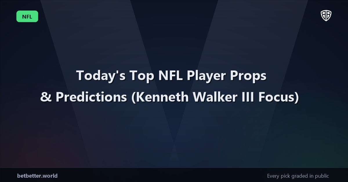 Today's Top NFL Player Props & Predictions, Friday 01/23 (Kenneth Walker III Focus)