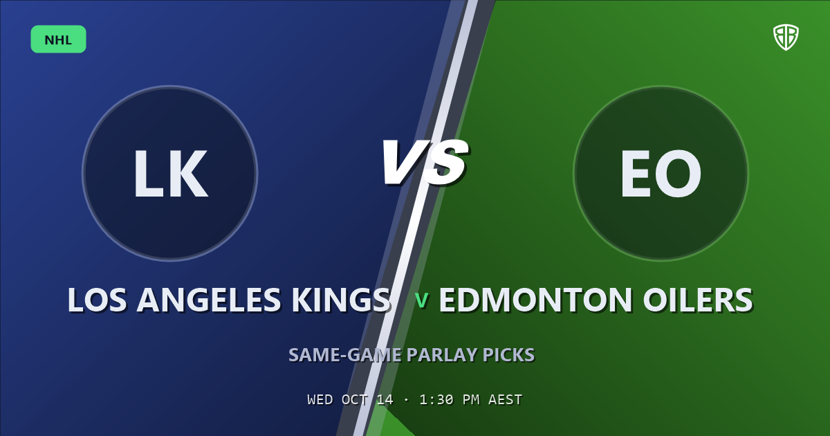 Los Angeles Kings vs Edmonton Oilers Prediction & Same Game Parlay picks, October 13, 2026
