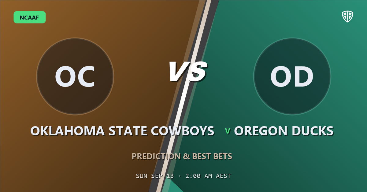 Oklahoma State Cowboys vs Oregon Ducks Prediction & Picks: Odds Analysis & Top Props