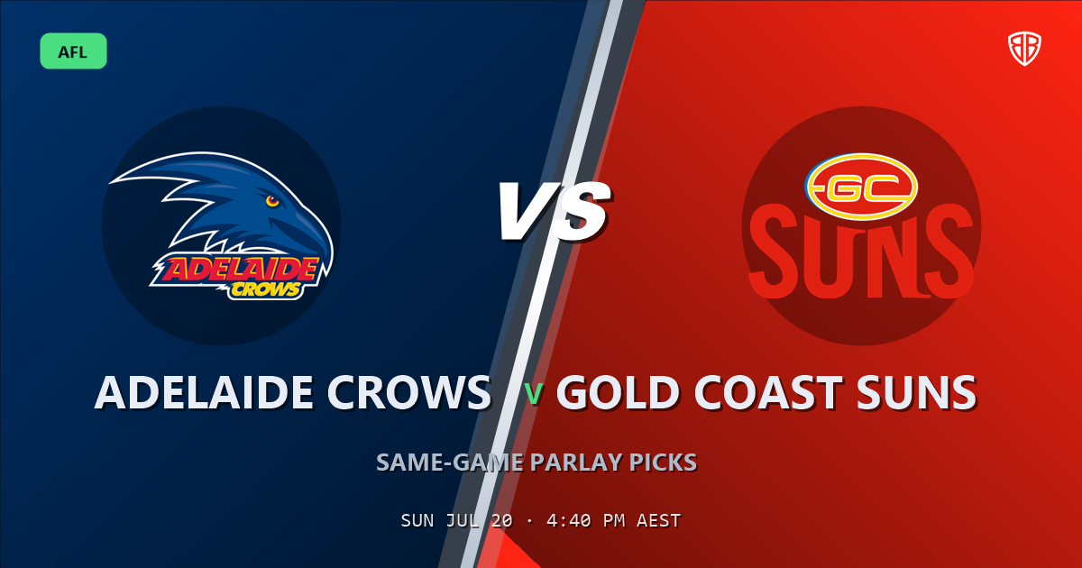Adelaide Crows vs Gold Coast Suns Prediction & Same Game Multi picks Top SGM: Don't Miss These Odds