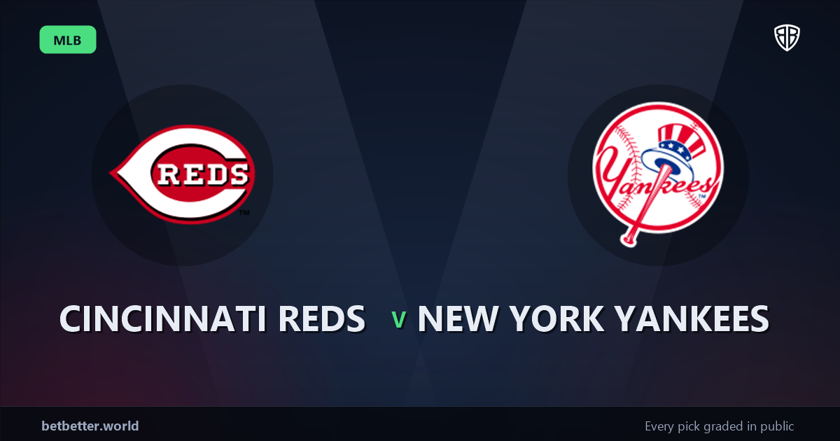 Cincinnati Reds vs New York Yankees Prediction & Same Game Parlay picks Value Parlay: Smart Baseball Betting Angles
