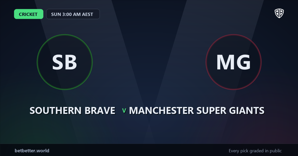 Southern Brave vs Manchester Super Giants Prediction & Picks: The Hundred Preview