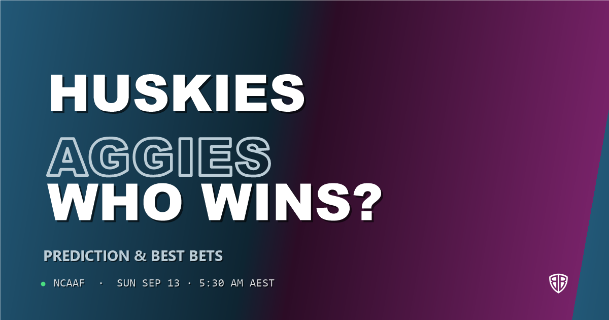 Washington Huskies vs Utah State Aggies Prediction & Picks: Winning Game Angles