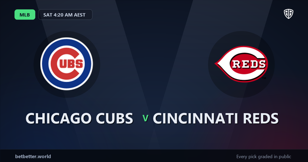 Chicago Cubs vs Cincinnati Reds Prediction & Same Game Parlay picks Top SGP: Don't Miss These MLB Odds