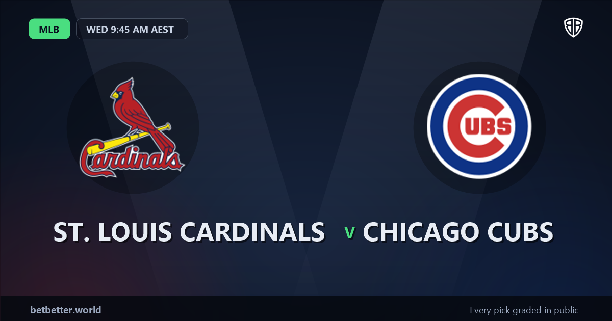 St. Louis Cardinals vs Chicago Cubs Prediction & Same Game Parlay picks Top SGP: Don't Miss These MLB Odds