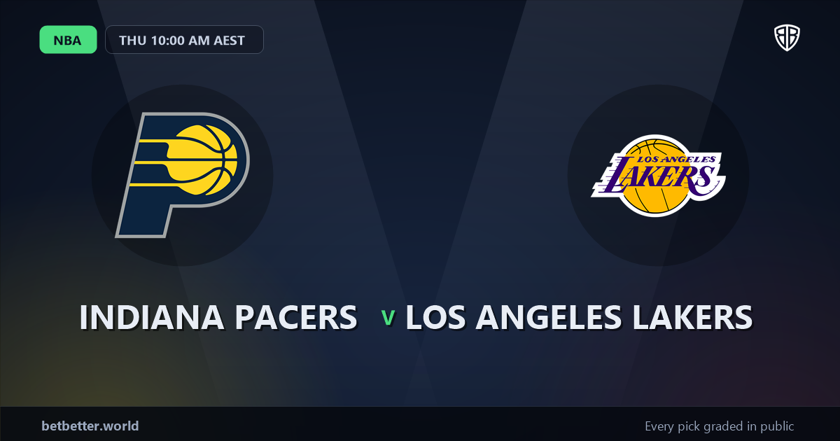 Indiana Pacers vs Los Angeles Lakers Prediction & Same Game Parlay picks Value Parlay: Analytics Breakdown