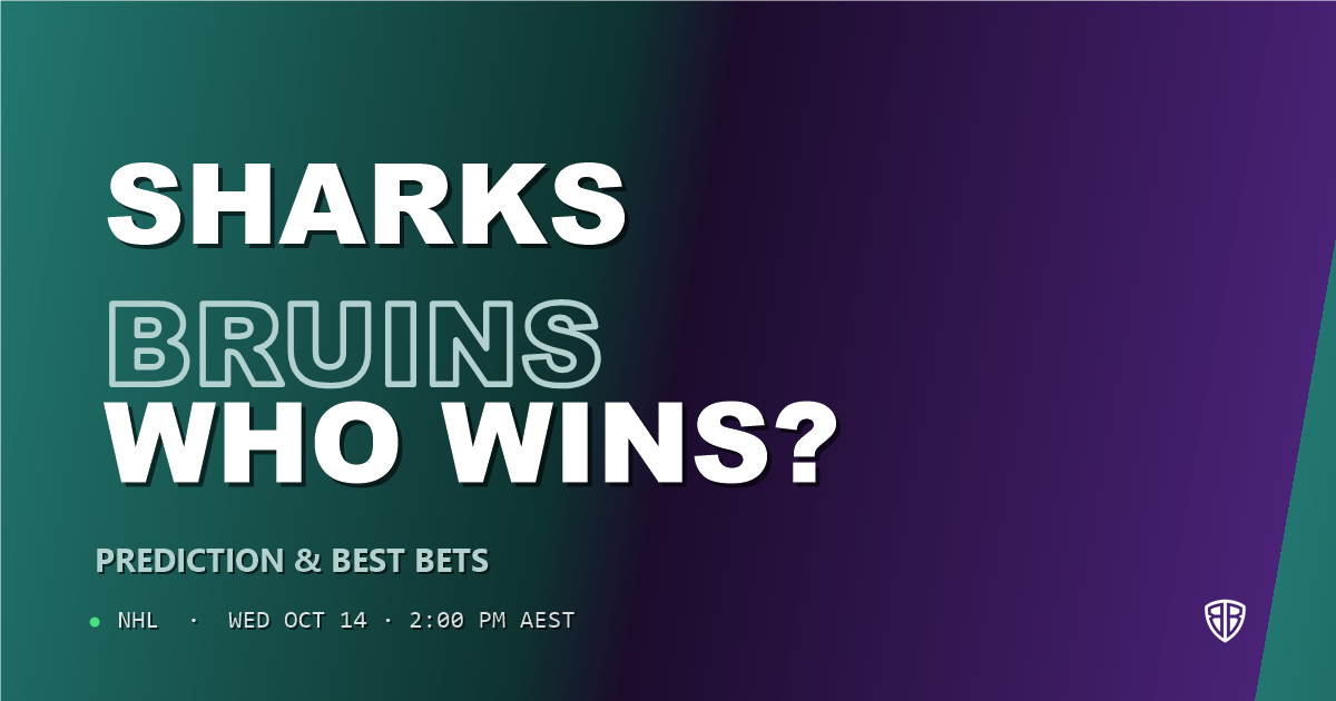 San Jose Sharks vs Boston Bruins Prediction & Picks, October 13, 2026