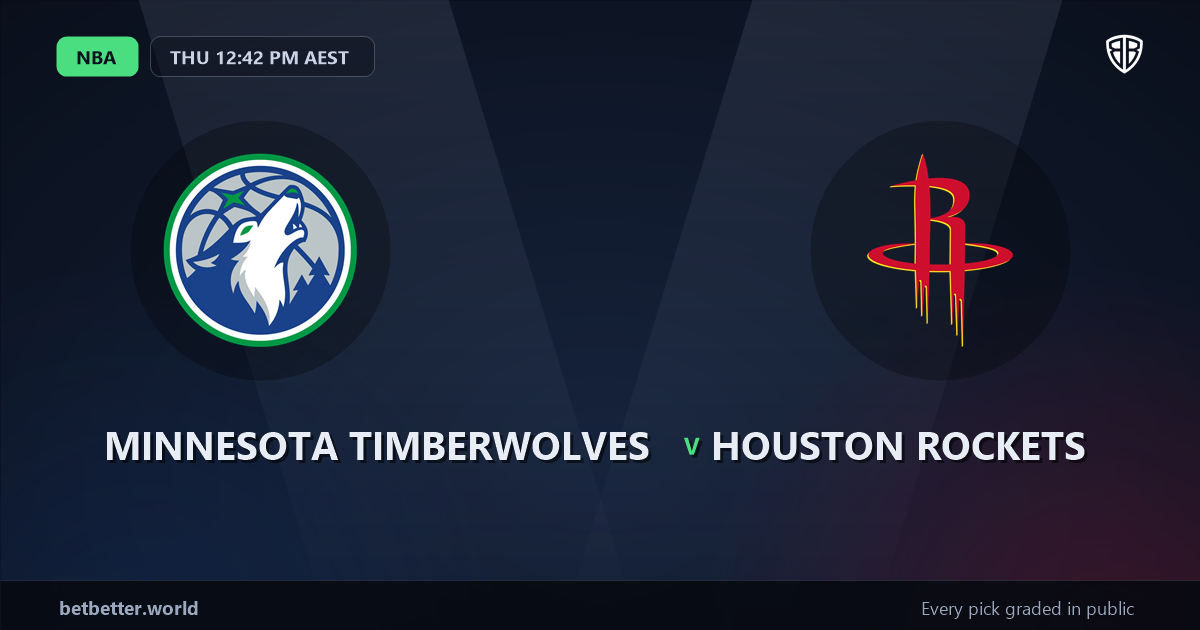 Minnesota Timberwolves vs Houston Rockets Prediction & Same Game Parlay picks Value Parlay: Analytics Breakdown