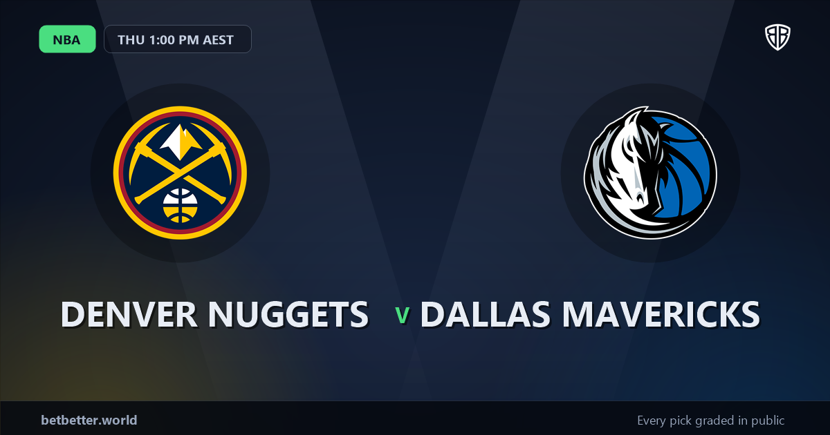 Denver Nuggets vs Dallas Mavericks Prediction & Picks: Odds Analysis & Top Props