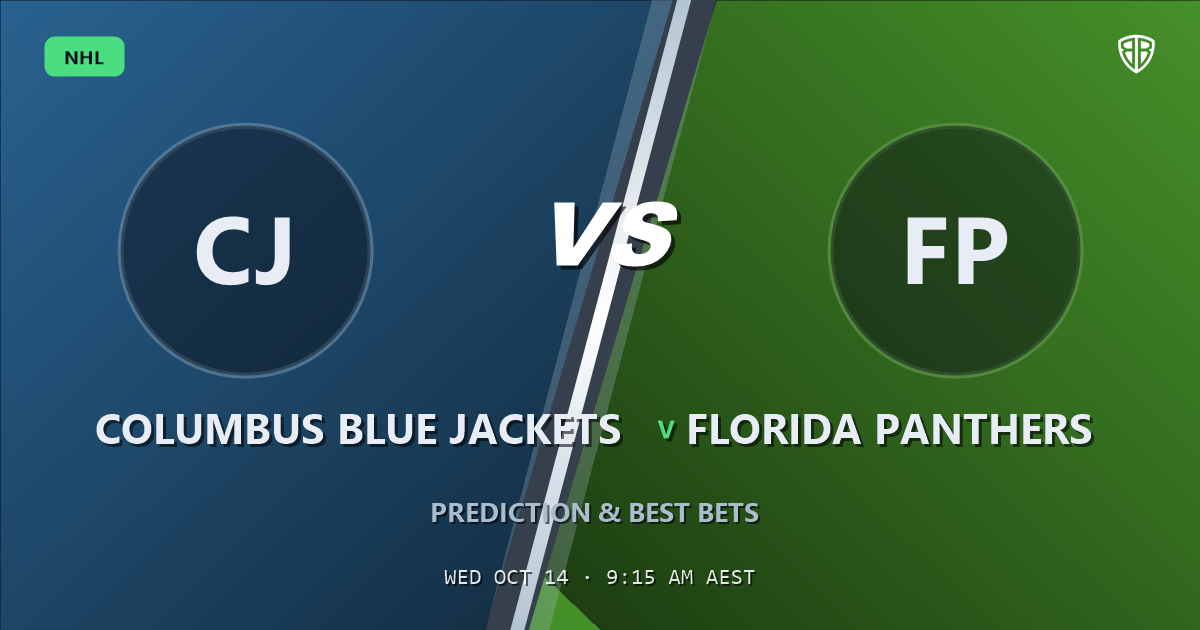Columbus Blue Jackets vs Florida Panthers Prediction & Picks, October 13, 2026