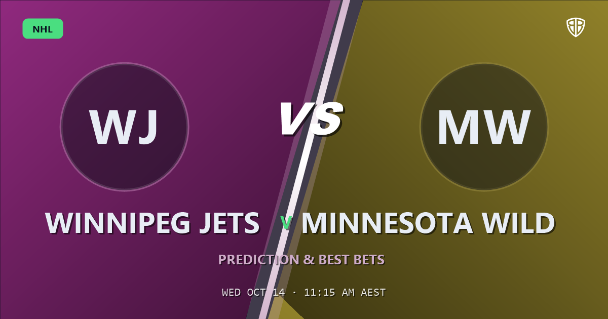 Winnipeg Jets vs Minnesota Wild Prediction & Picks, October 13, 2026