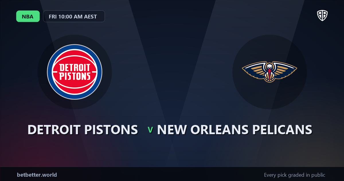 Detroit Pistons vs New Orleans Pelicans Prediction & Same Game Parlay picks Top SGP: Analytics Breakdown