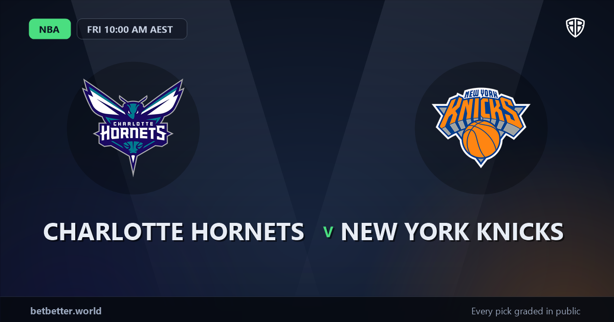 Charlotte Hornets vs New York Knicks Prediction & Picks (Mitchell Robinson Key Factor): Stat-Based Insights