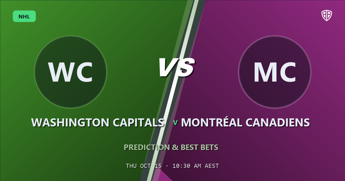 Washington Capitals vs Montréal Canadiens Prediction & Picks, October 14, 2026
