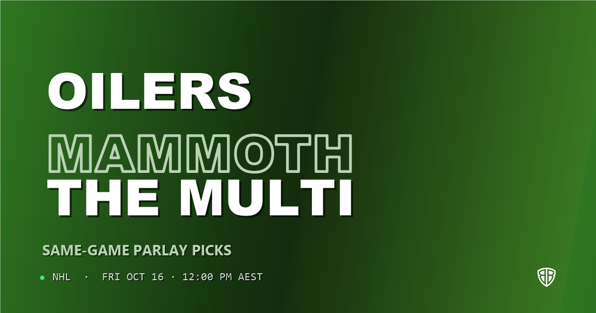 Edmonton Oilers vs Utah Mammoth Prediction & Same Game Parlay picks, October 15, 2026