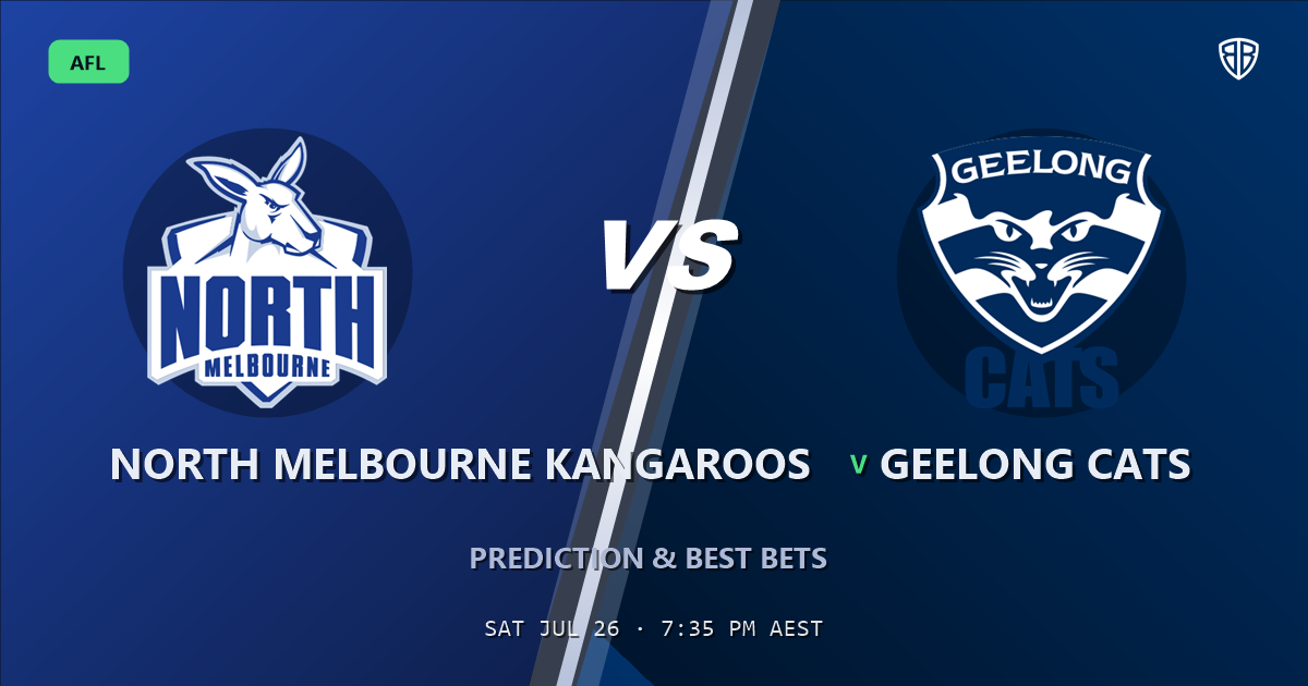 AFL news: North Melbourne Kangaroos vs Geelong Cats Prediction & Picks : Odds Analysis & Top Props