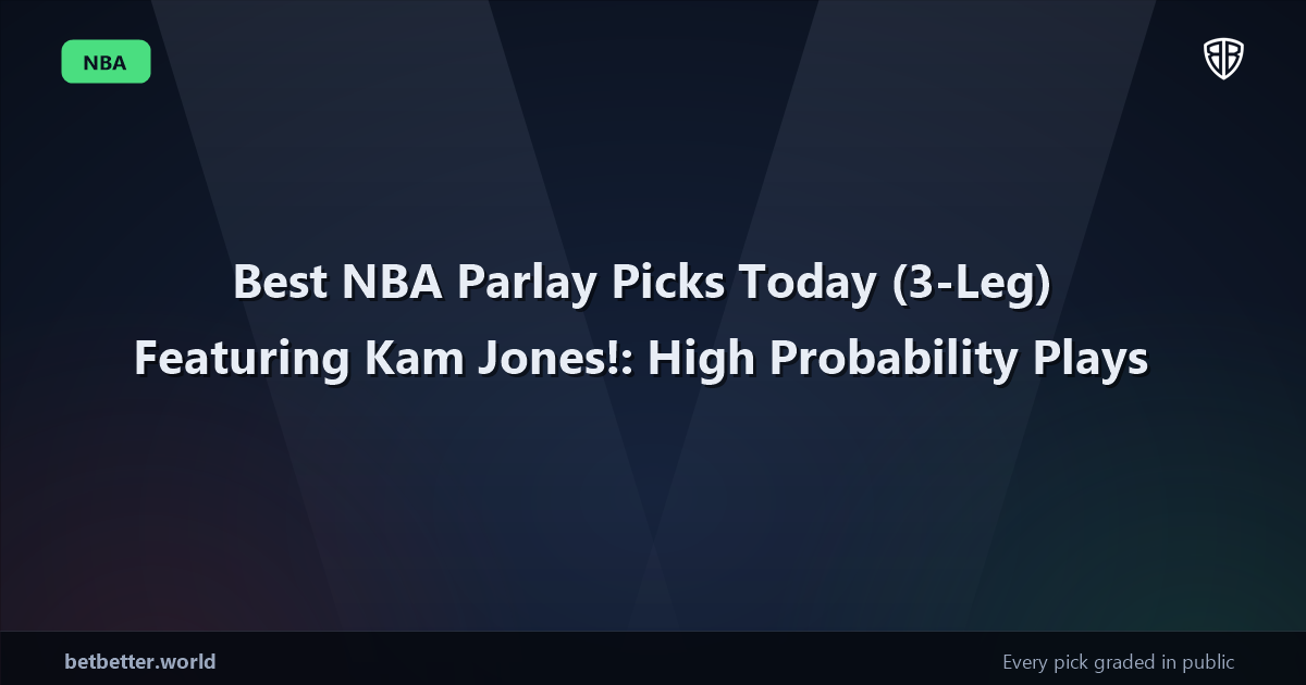 Best NBA Parlay Picks Today, Friday 04/03 (3-Leg) Featuring Kam Jones!: High Probability Plays