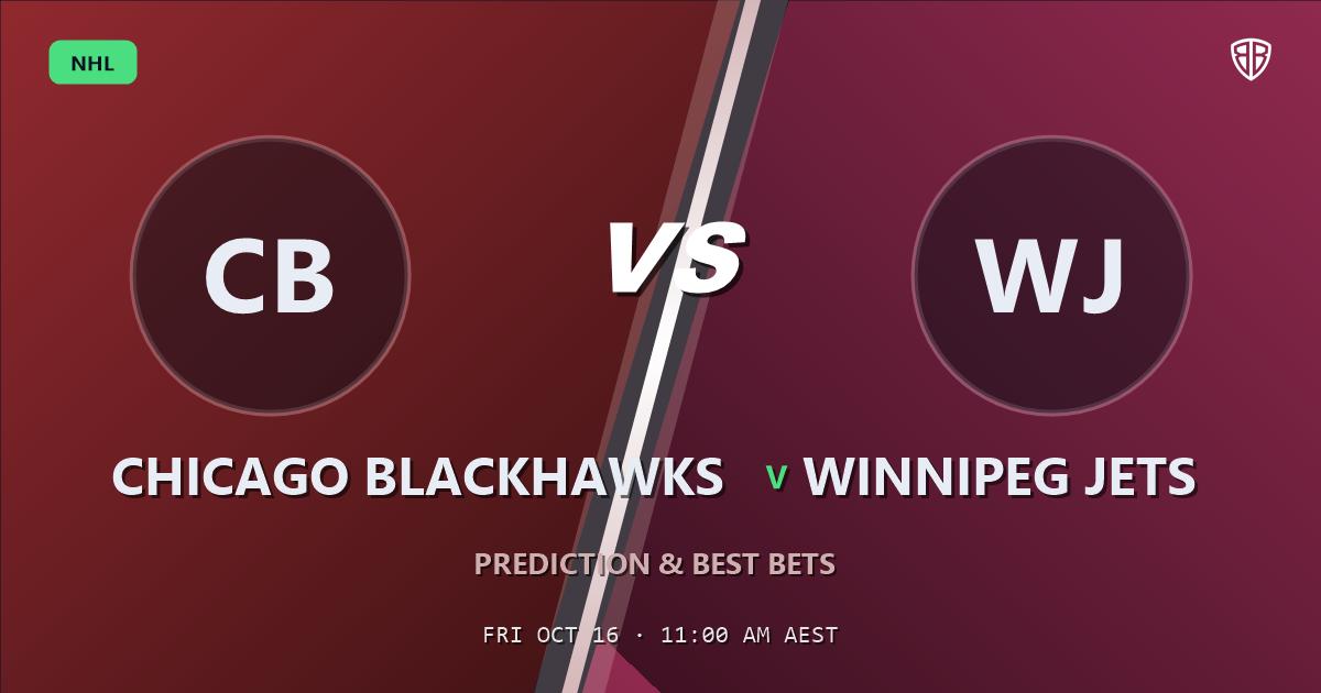 Chicago Blackhawks vs Winnipeg Jets Prediction & Picks, October 15, 2026