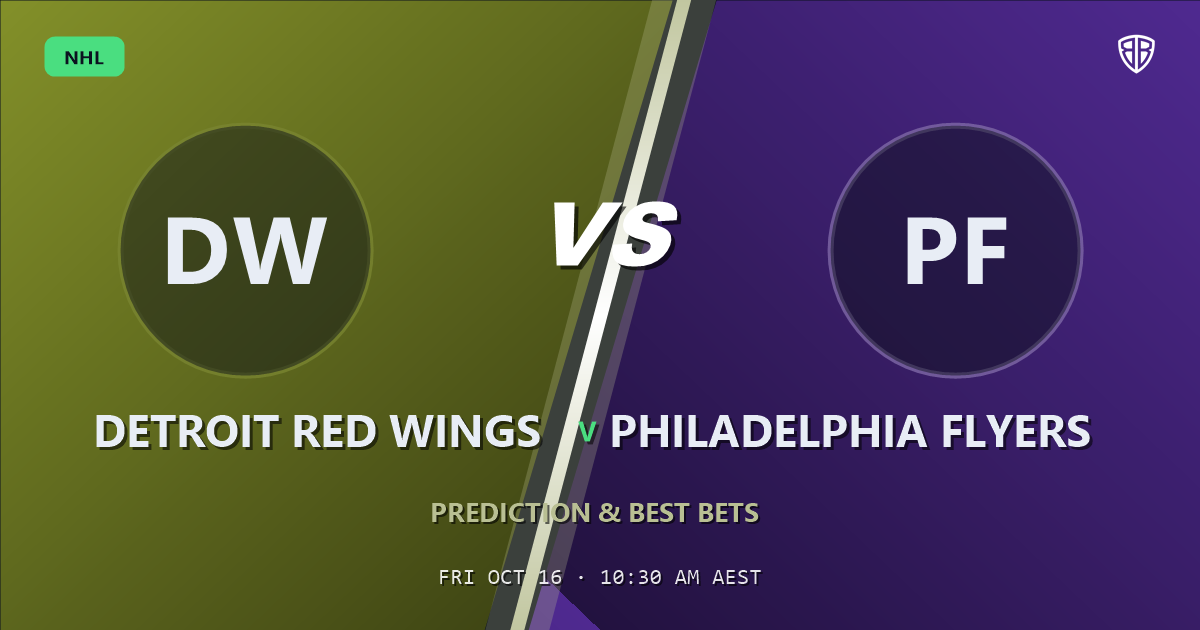 Detroit Red Wings vs Philadelphia Flyers Prediction & Picks, October 15, 2026