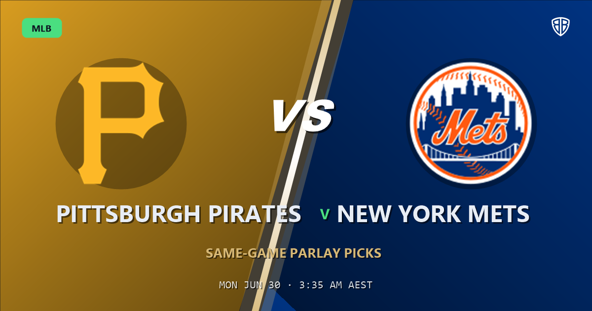 Pittsburgh Pirates vs New York Mets Prediction & Same Game Parlay picks Top SGP: Don't Miss These MLB Odds