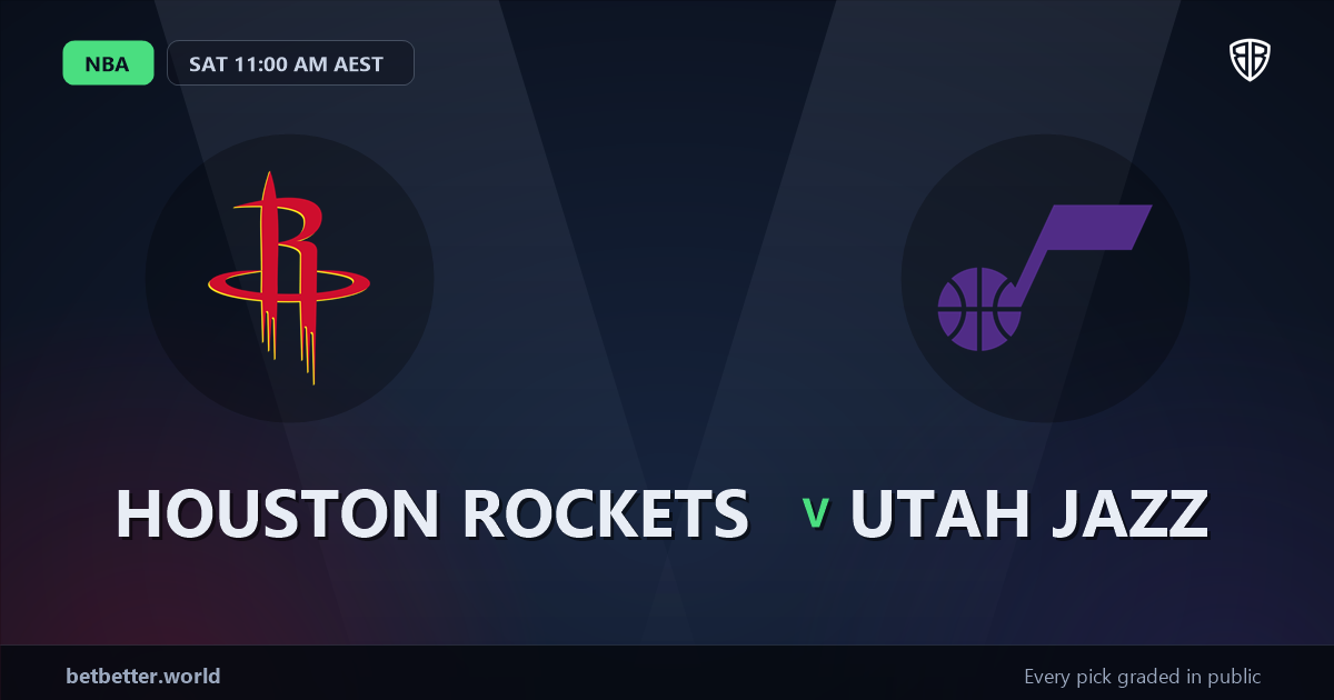 Houston Rockets vs Utah Jazz Prediction & Same Game Parlay picks Value Parlay: Smart Betting Angles