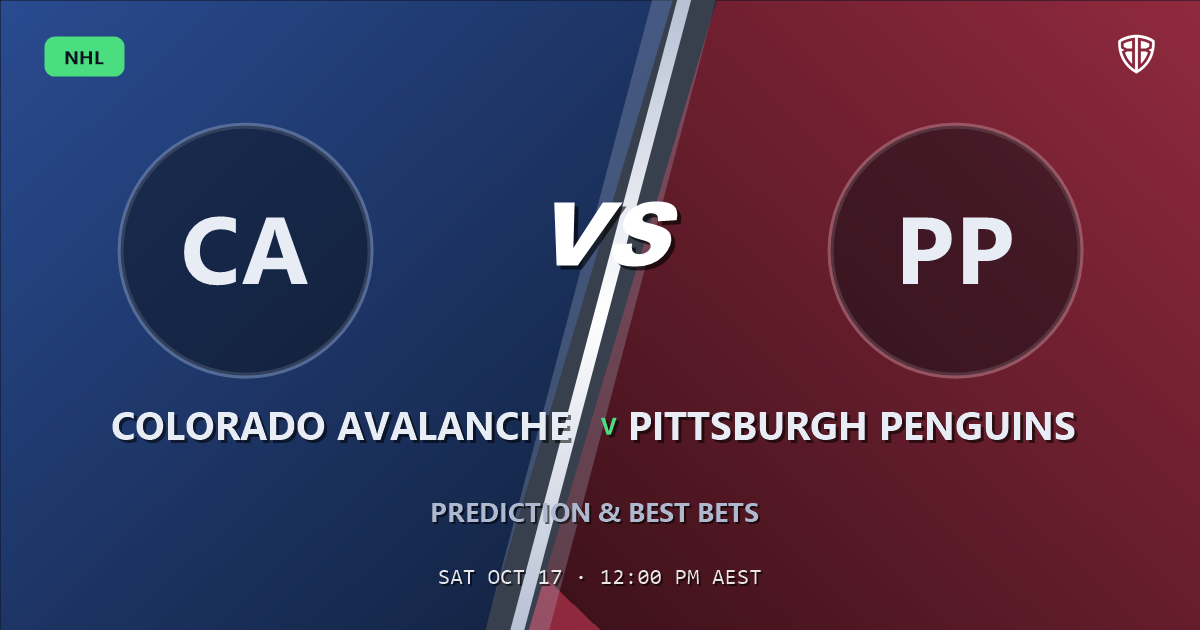 Colorado Avalanche vs Pittsburgh Penguins Prediction & Picks, October 16, 2026