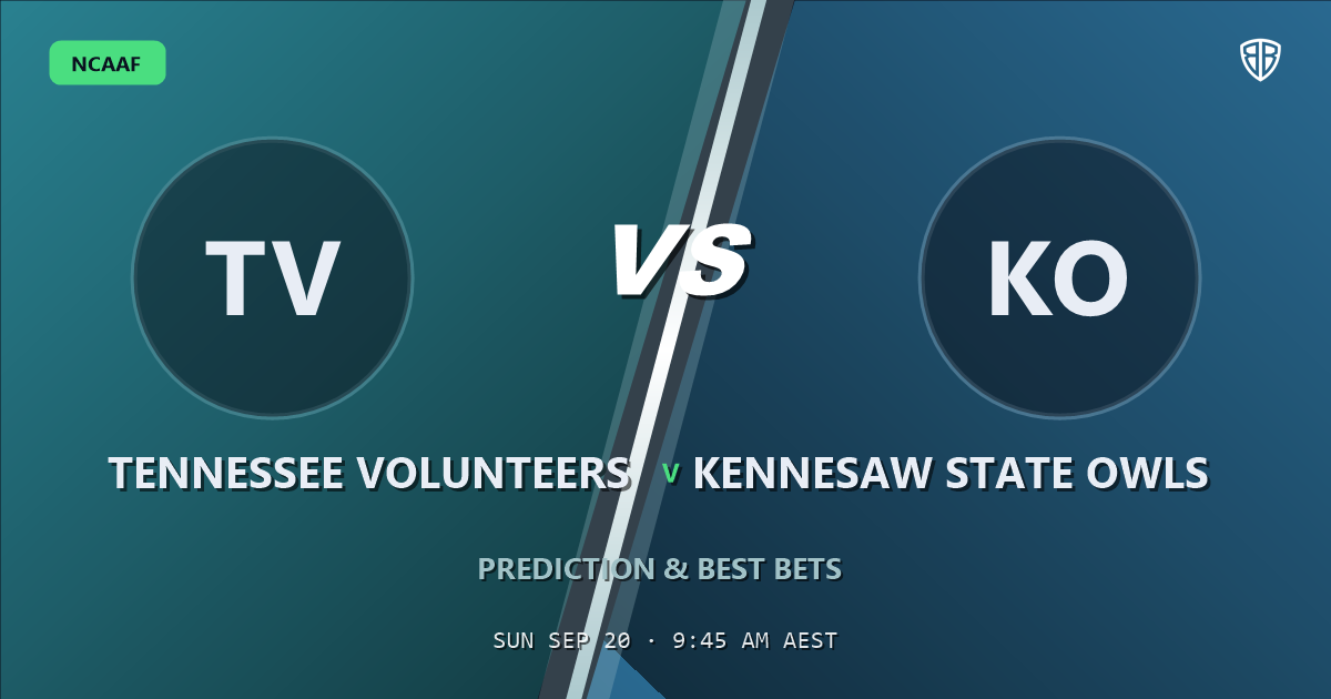 Tennessee Volunteers vs Kennesaw State Owls Prediction & Picks: Don't Miss These Odds