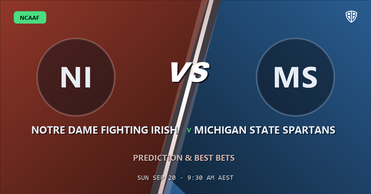 Notre Dame Fighting Irish vs Michigan State Spartans Prediction & Picks: Full Match Breakdown & Bets