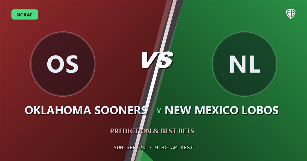 Oklahoma Sooners vs New Mexico Lobos Prediction & Picks: High-Value Opportunity