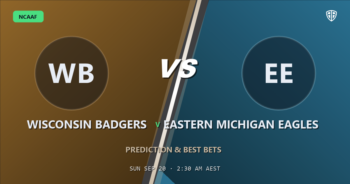 Wisconsin Badgers vs Eastern Michigan Eagles Prediction & Picks: Our Expert Analysis