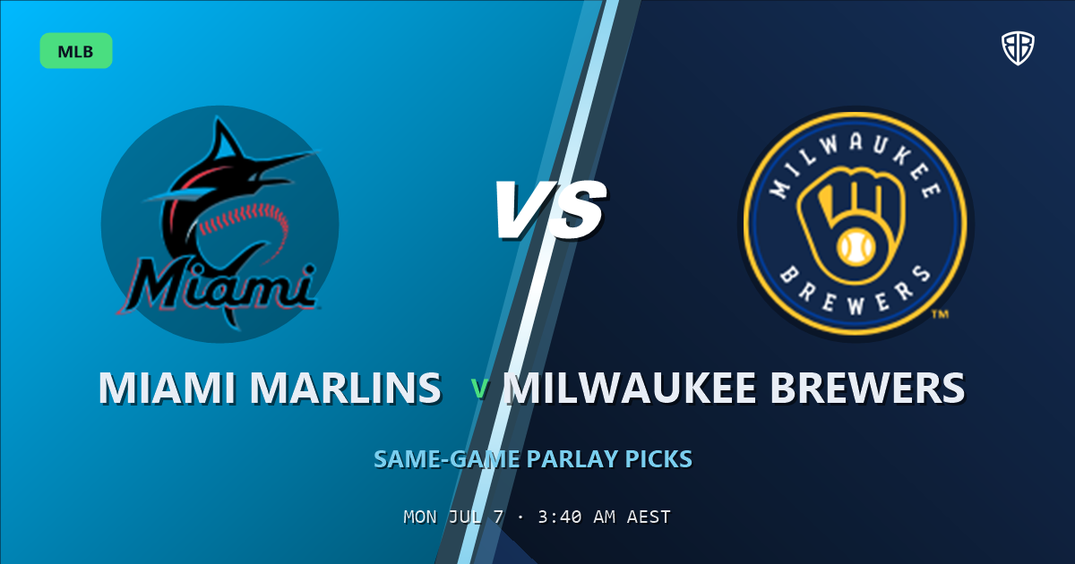Miami Marlins vs Milwaukee Brewers Prediction & Same Game Parlay picks Value Parlay: Don't Miss These MLB Odds