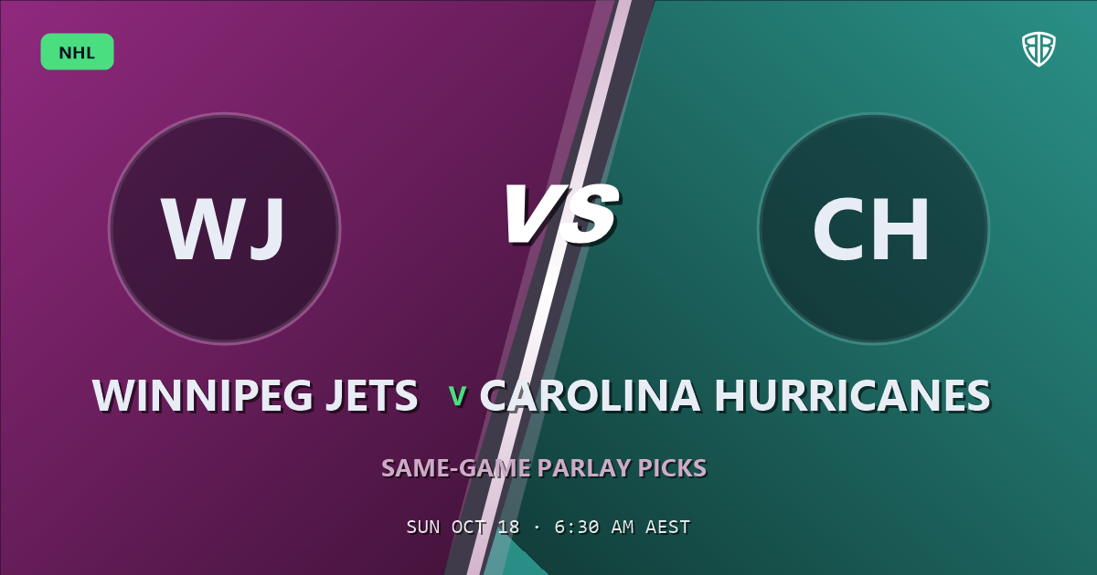 Winnipeg Jets vs Carolina Hurricanes Prediction & Same Game Parlay picks, October 17, 2026