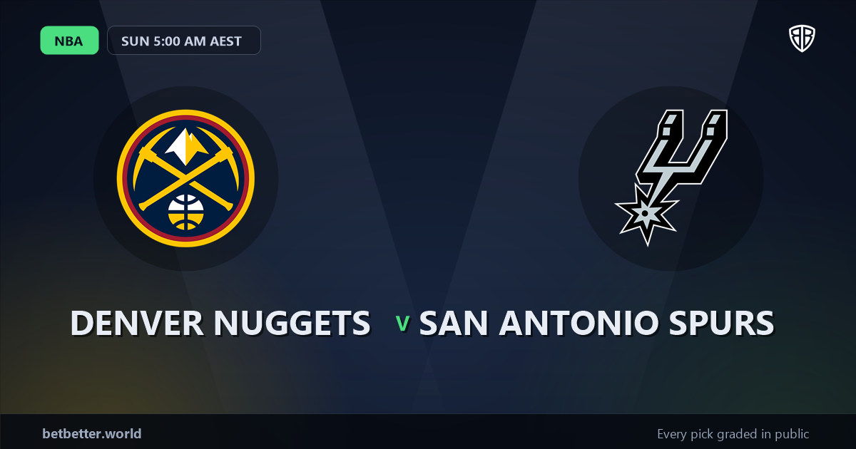 Denver Nuggets vs San Antonio Spurs Prediction & Same Game Parlay picks Top SGP: Analytics Breakdown