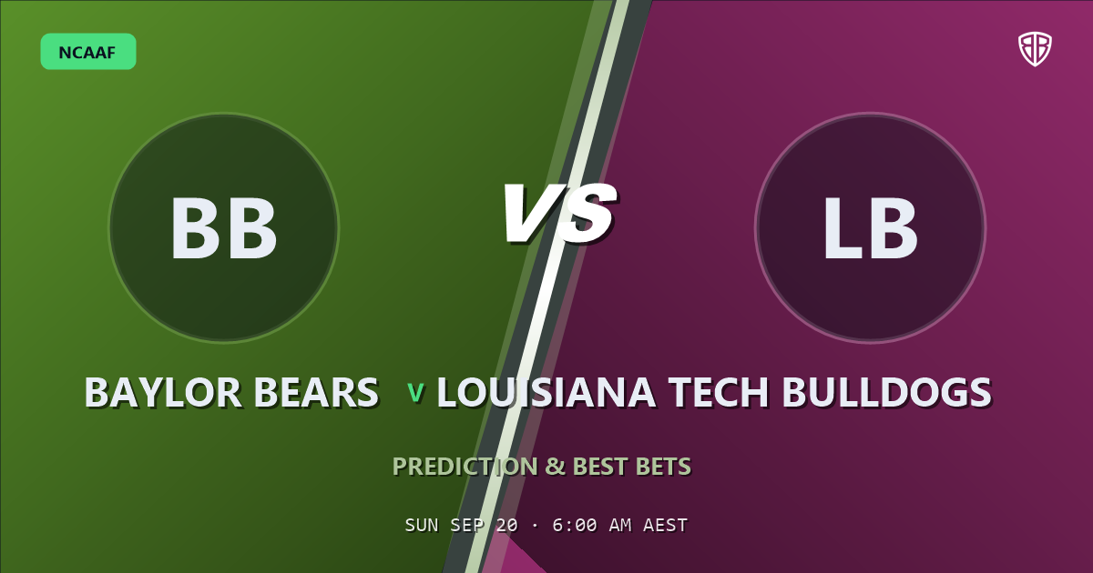 Baylor Bears vs Louisiana Tech Bulldogs Prediction & Picks: Full Match Breakdown & Bets