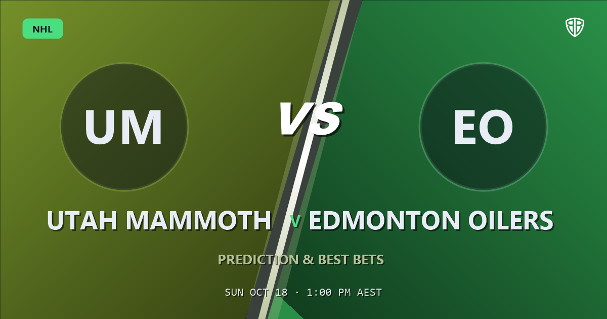 Utah Mammoth vs Edmonton Oilers Prediction & Picks, October 17, 2026