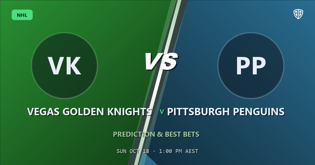 Vegas Golden Knights vs Pittsburgh Penguins Prediction & Picks, October 17, 2026