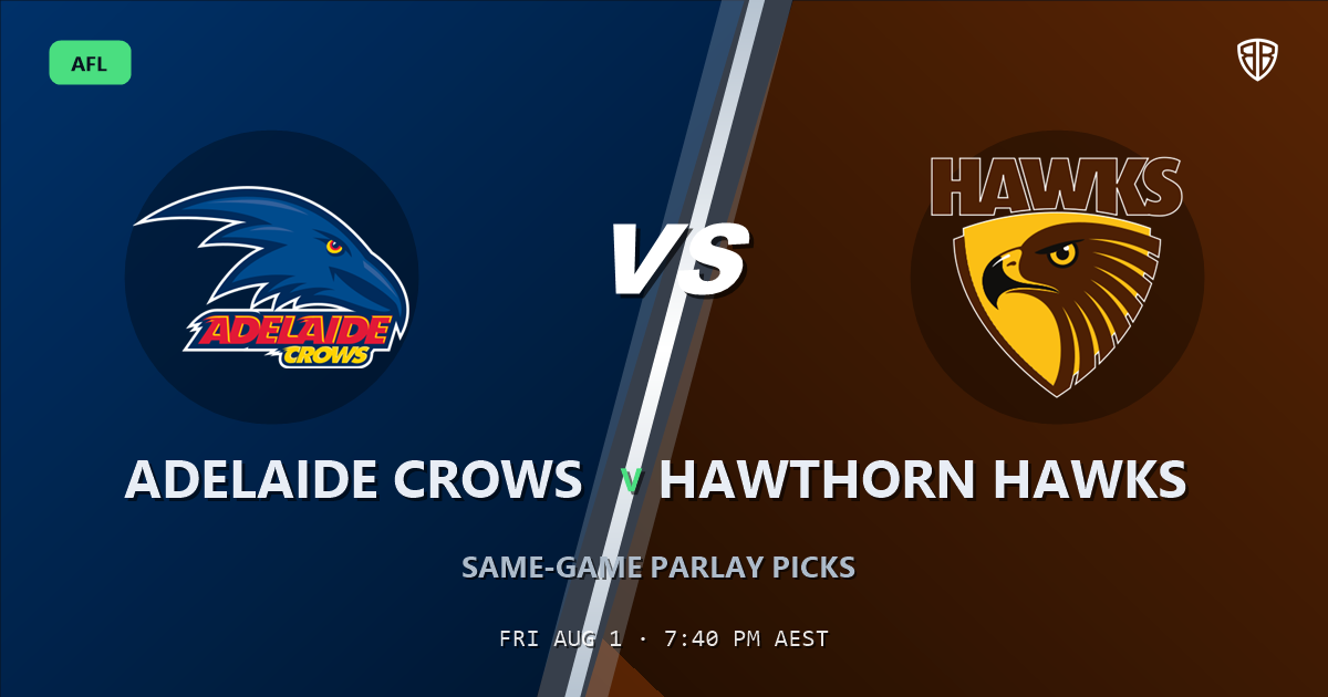 AFL news: Adelaide Crows vs Hawthorn Hawks Prediction & Same Game Multi picks Value Multi: Analytics Breakdown