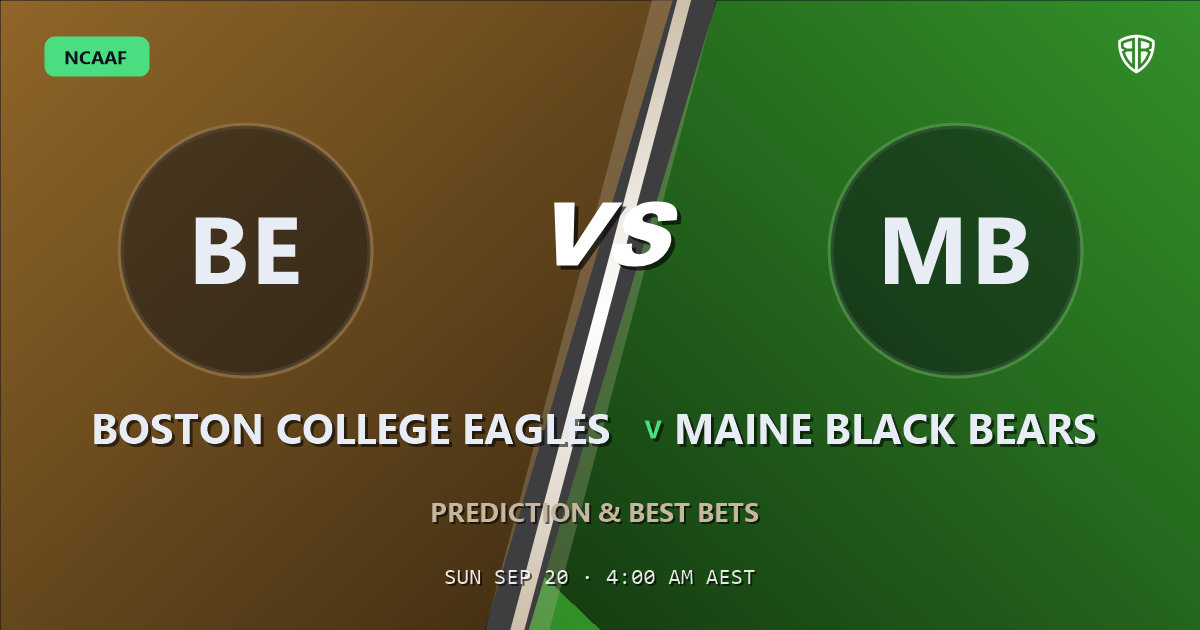 Boston College Eagles vs Maine Black Bears Prediction & Picks: Full Match Breakdown & Bets