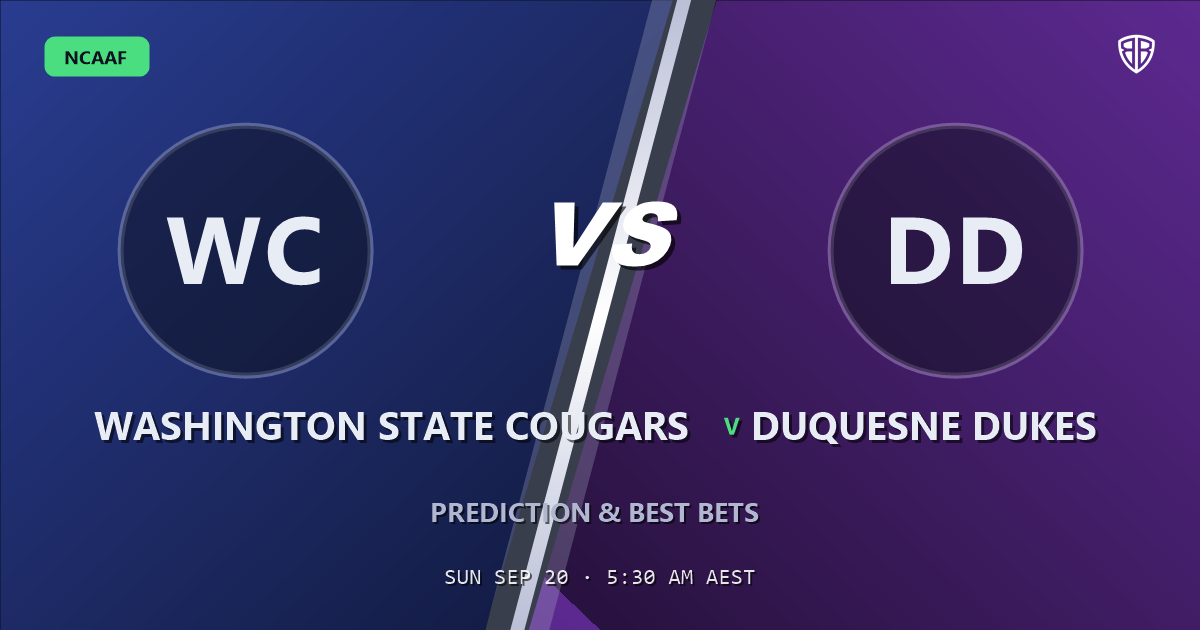 Washington State Cougars vs Duquesne Dukes Prediction & Picks: High-Value Opportunity