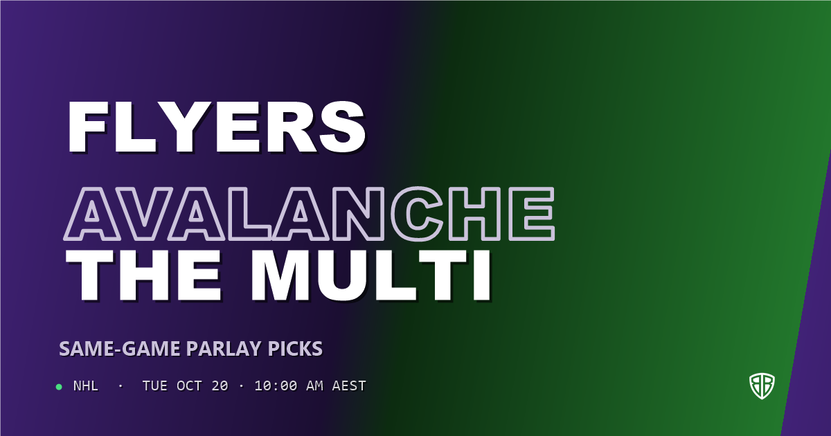 Philadelphia Flyers vs Colorado Avalanche Prediction & Same Game Parlay picks, October 19, 2026