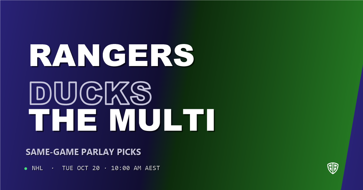 New York Rangers vs Anaheim Ducks Prediction & Same Game Parlay picks, October 19, 2026