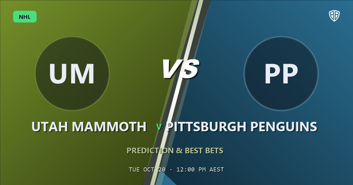 Utah Mammoth vs Pittsburgh Penguins Prediction & Picks, October 19, 2026