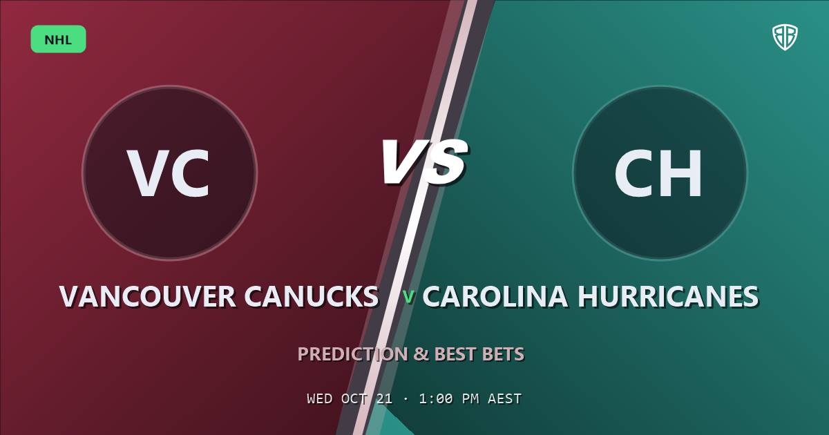 Vancouver Canucks vs Carolina Hurricanes Prediction & Picks, October 20, 2026