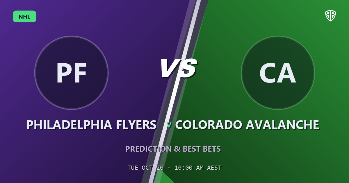 Philadelphia Flyers vs Colorado Avalanche Prediction & Picks, October 19, 2026