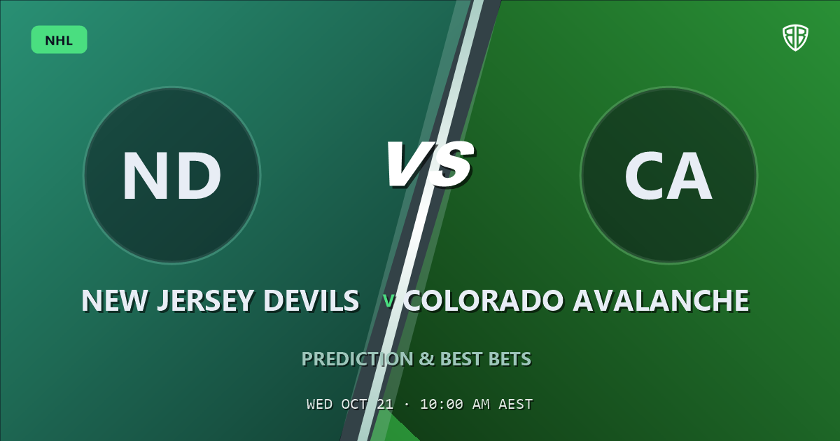 New Jersey Devils vs Colorado Avalanche Prediction & Picks, October 20, 2026