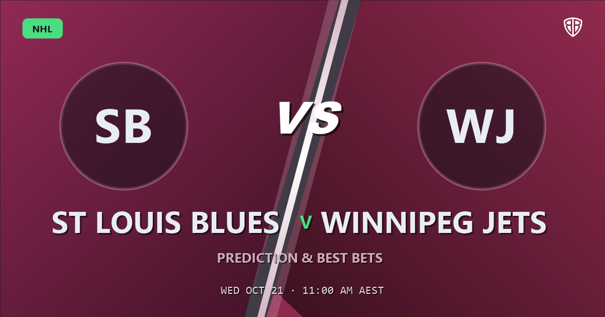 St Louis Blues vs Winnipeg Jets Prediction & Picks, October 20, 2026