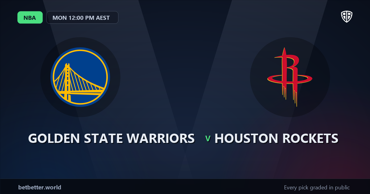 Golden State Warriors vs Houston Rockets Prediction & Same Game Parlay picks Key Insights: High-Value Opportunity