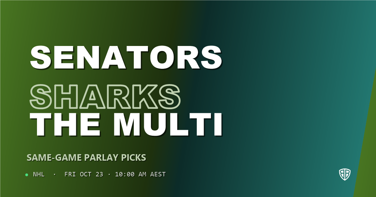 Ottawa Senators vs San Jose Sharks Prediction & Same Game Parlay picks, October 22, 2026