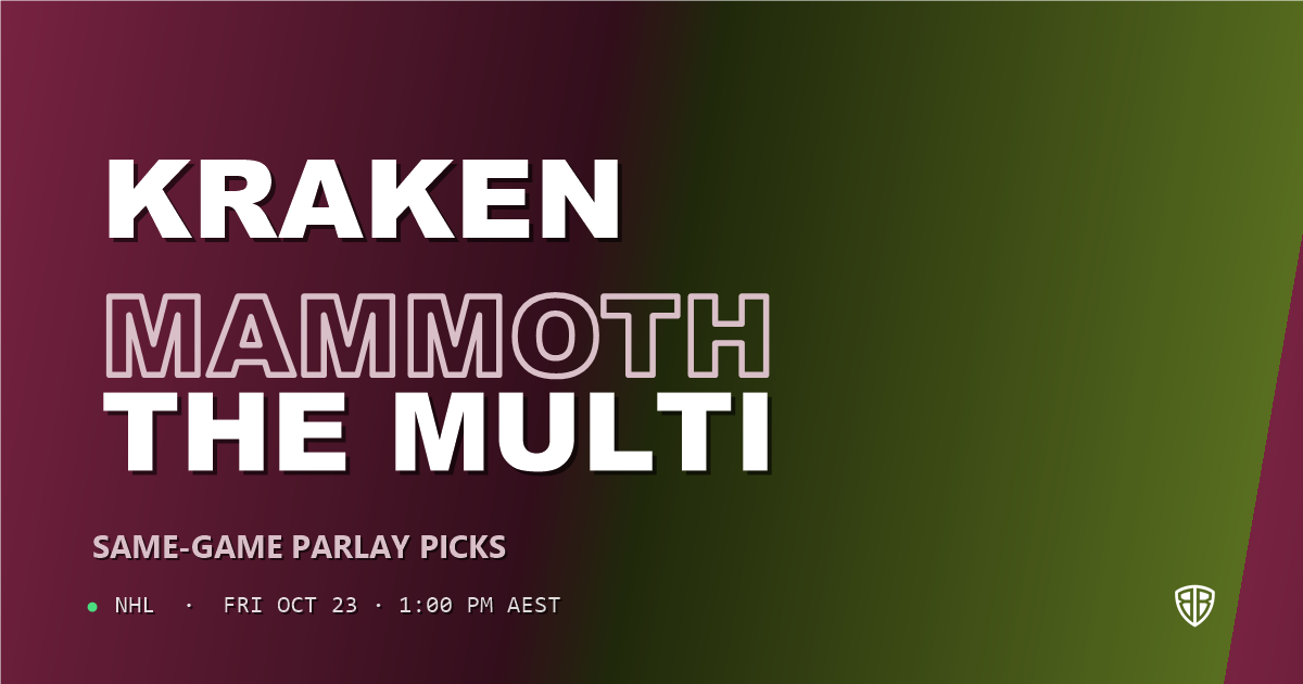 Seattle Kraken vs Utah Mammoth Prediction & Same Game Parlay picks, October 22, 2026